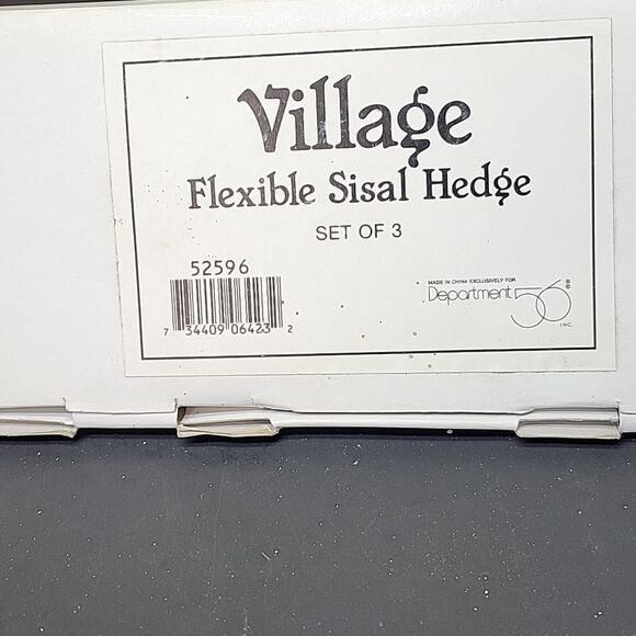🌲 Department 56 Village Lot Flexible Sisal Hedge Two Boxes Six Pieces - Picture 2 of 4